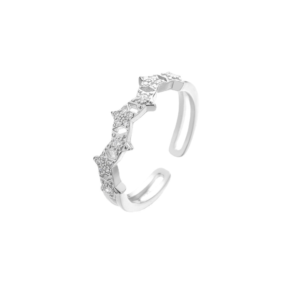 Diamond Star Ring (White Gold)