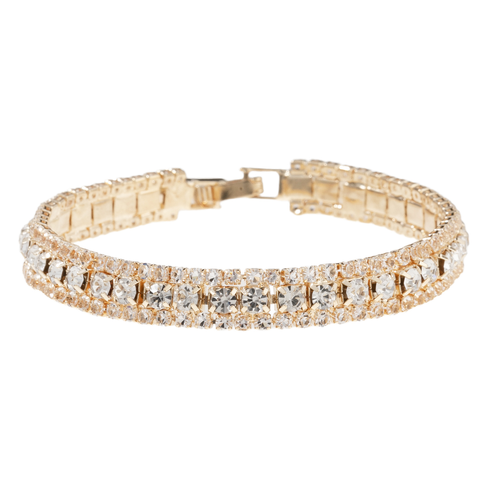 Golden clear rhinestone