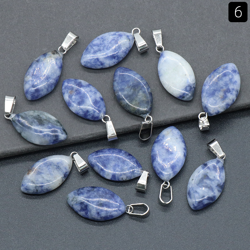 22mm blue dot Jade (single)