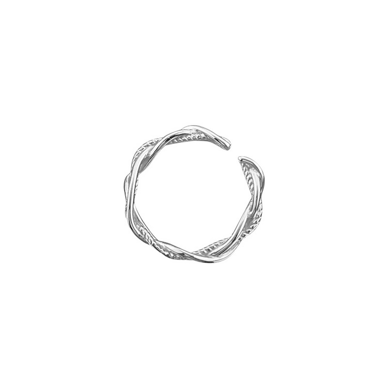 White gold interwoven ring