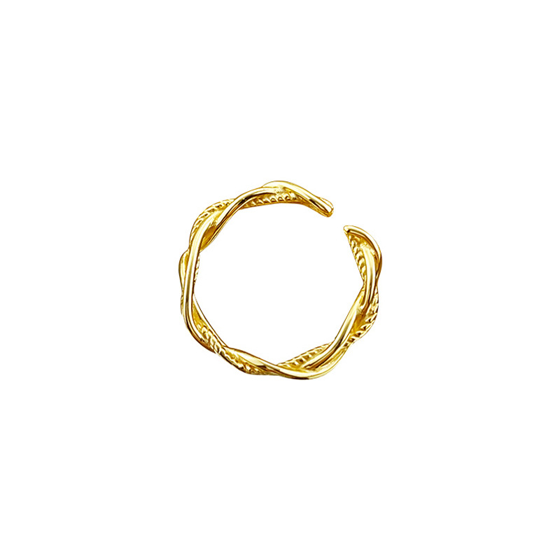 Gold interlaced ring