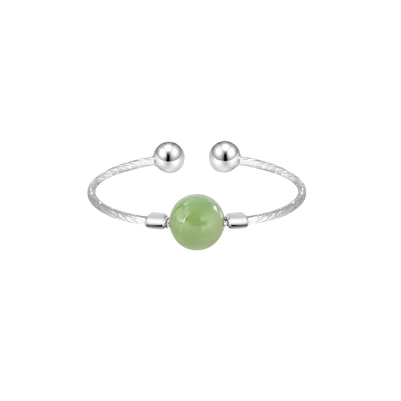 White Gold 1 Hetian jade ring