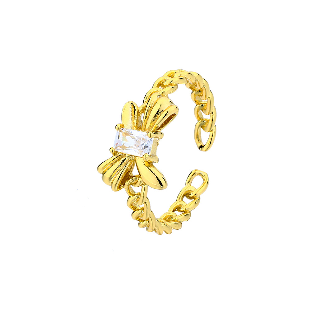 Chain butterfly ring (gold)