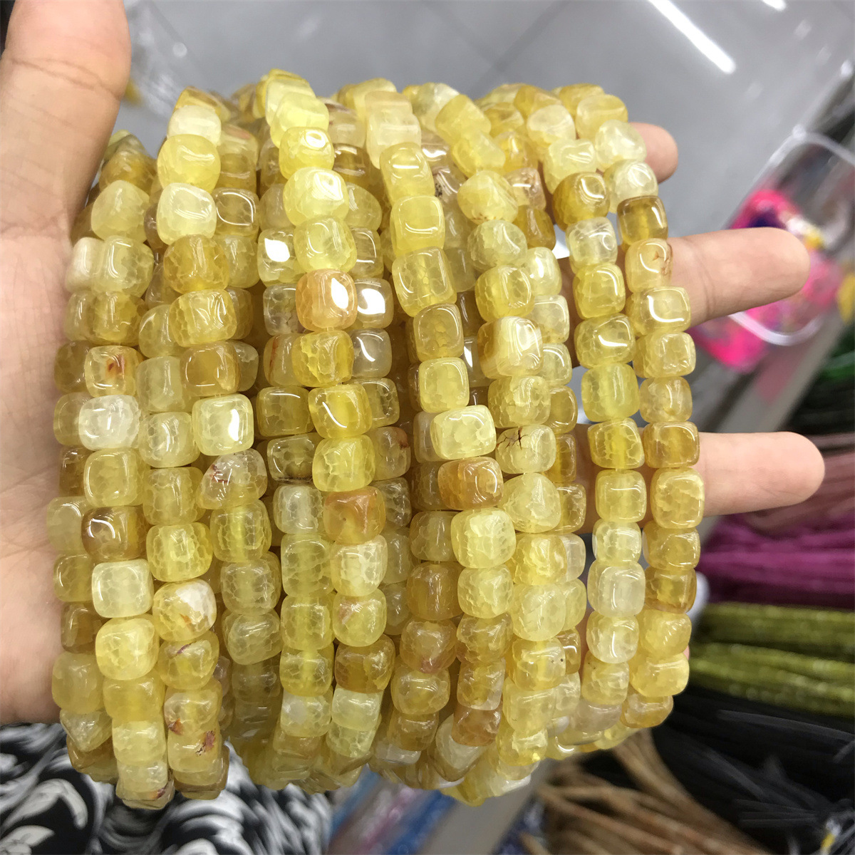 11-yellow pattern agate