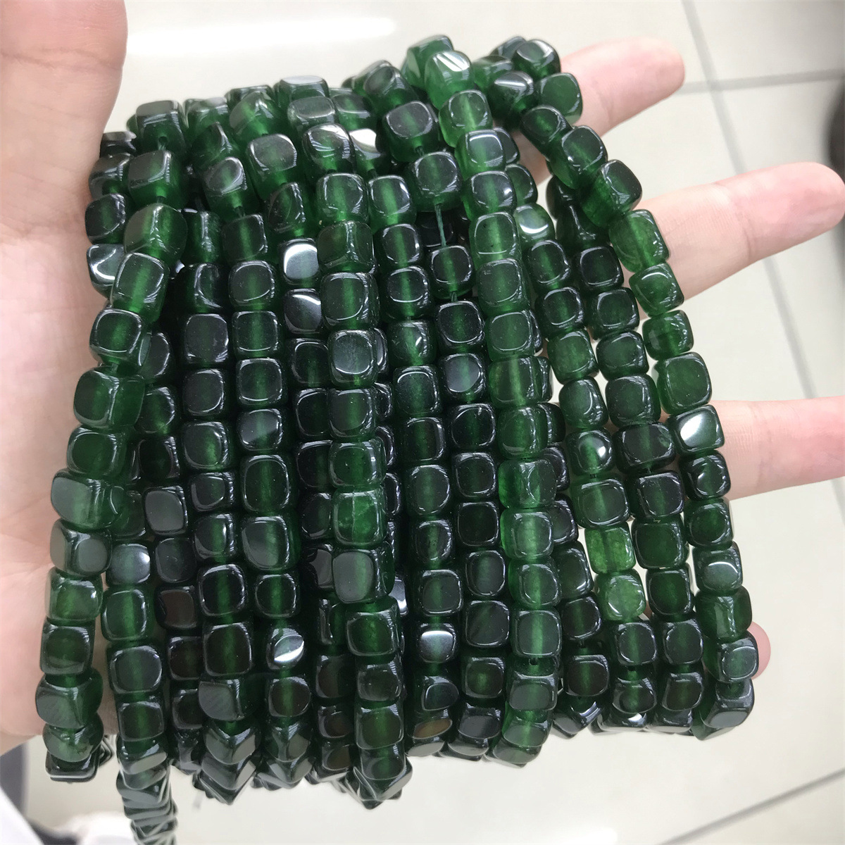 33-dark translucent green jade