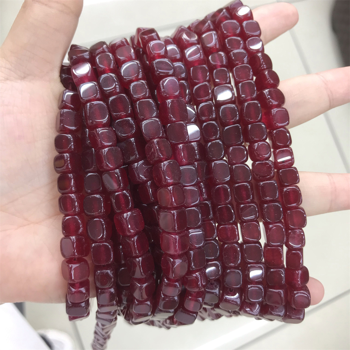 34-transparent red jade