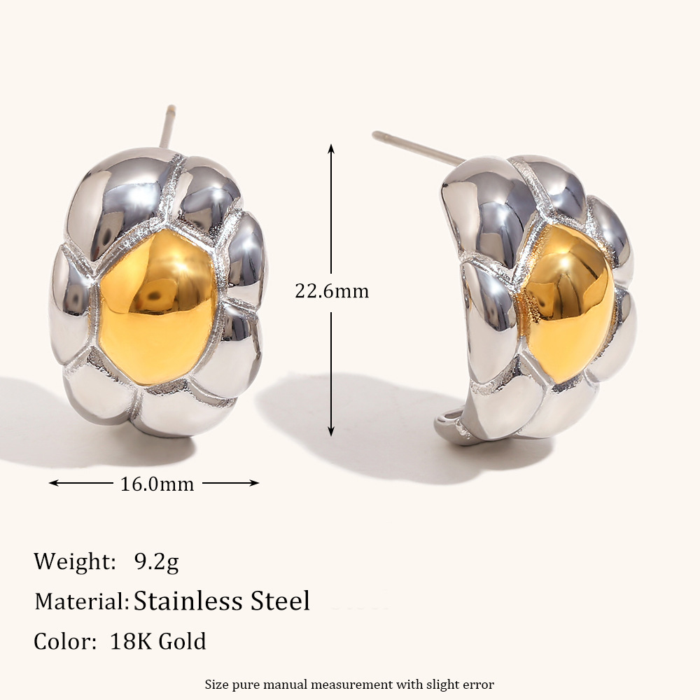 Armor wide horn earrings-two colors