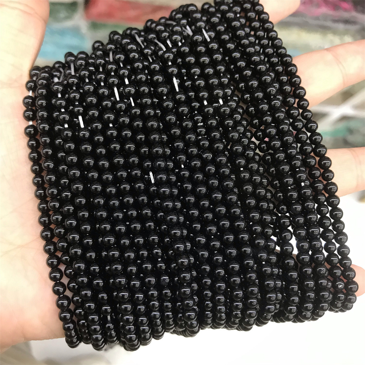 4mm black agate ball