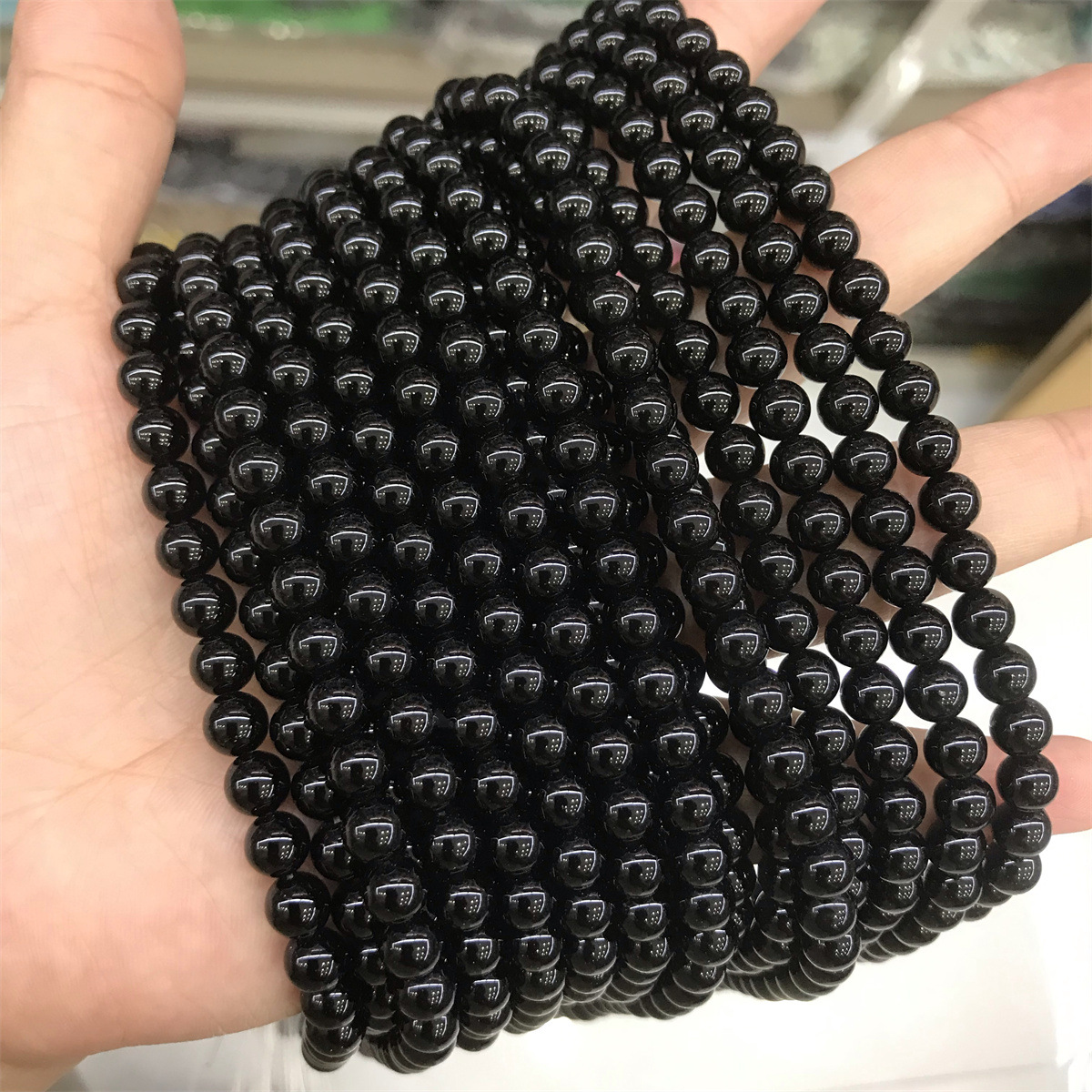 6mm black agate ball