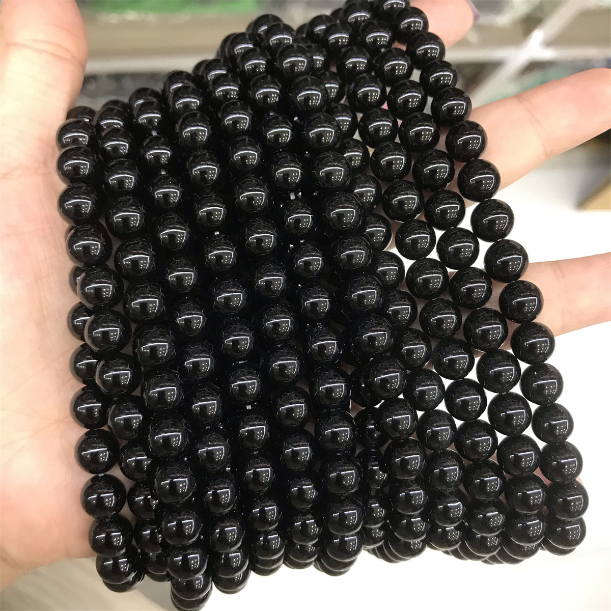 8mm black agate ball