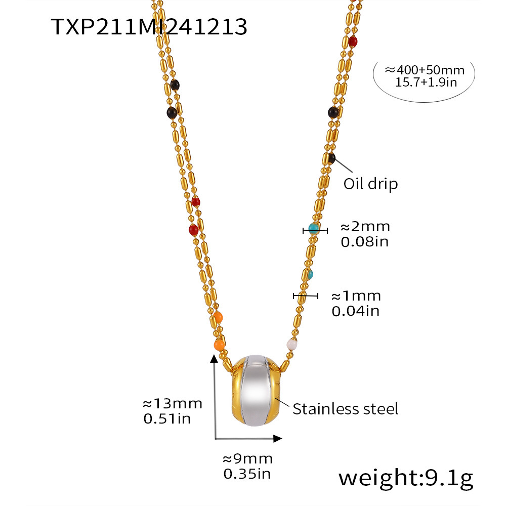 Txp211-gold double layer necklace