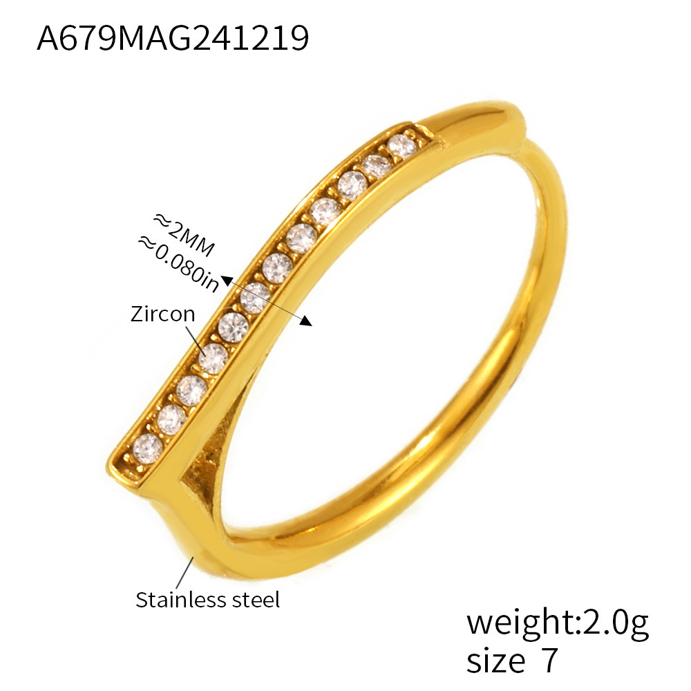 A679-gold white zircon ring