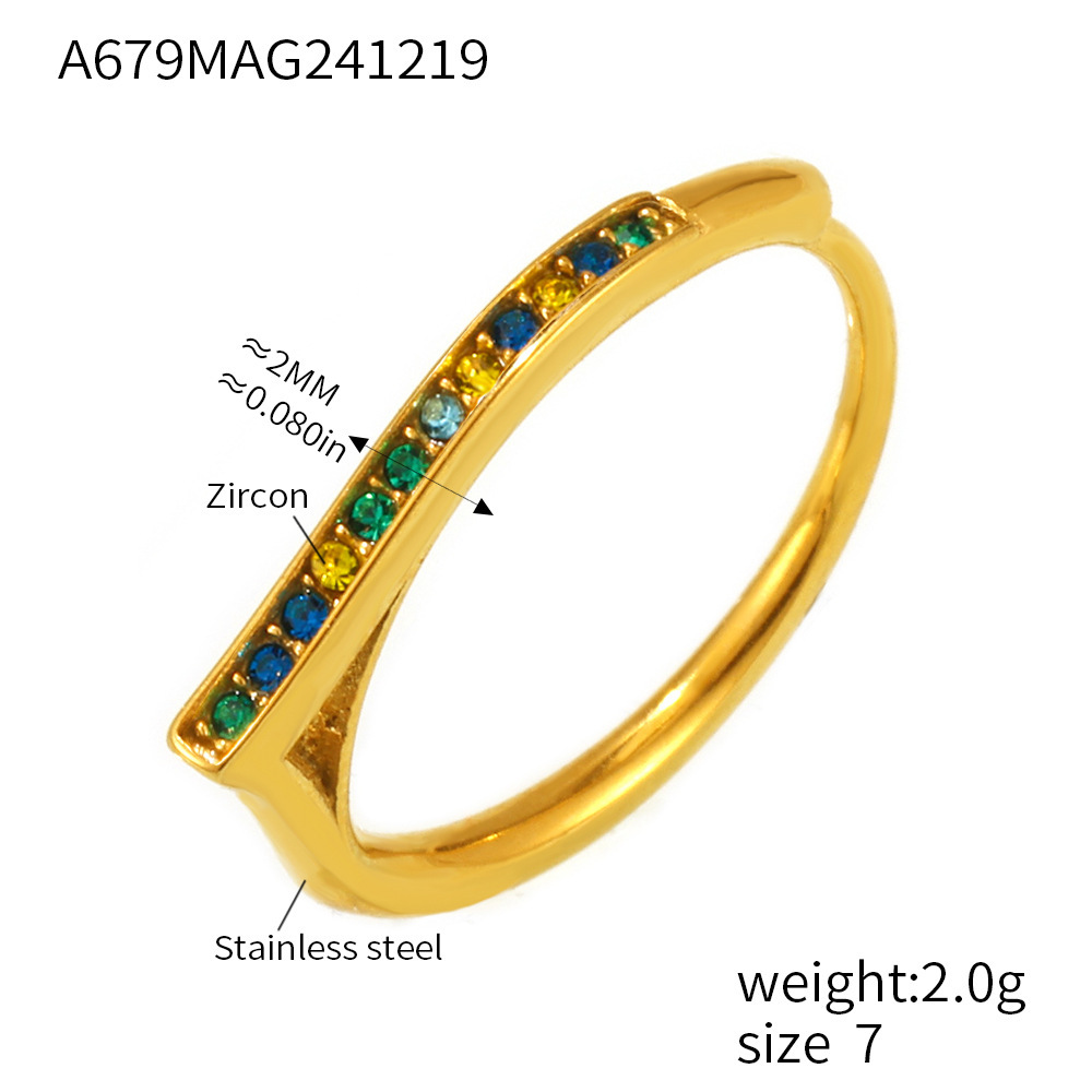 A679-gold mixed color zircon ring