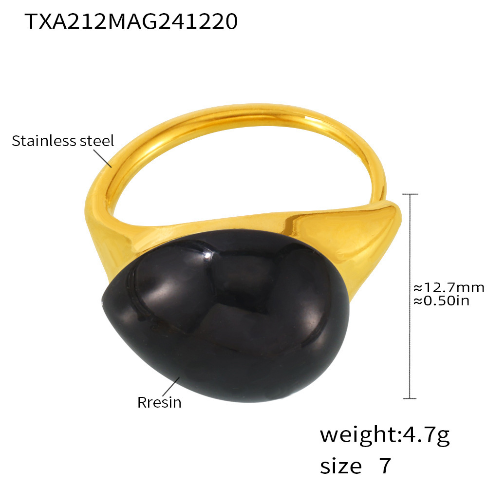 Txa212-black resin ring-no. 7