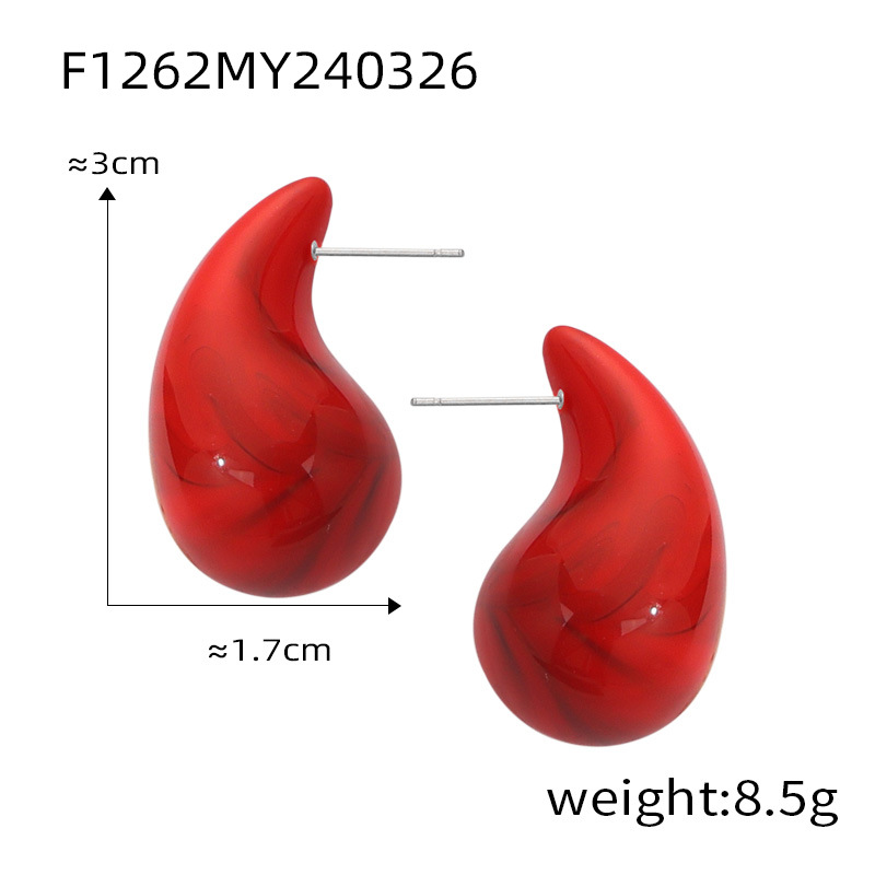 F1262-anko red earrings