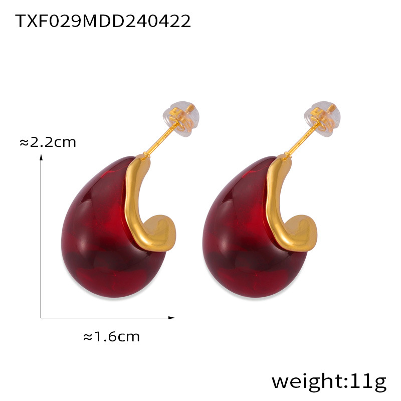 Txf029-anko red earrings