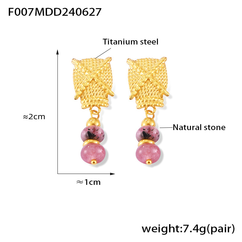 F007-purple drop earrings