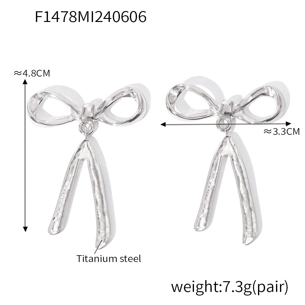 F1478-steel color earrings