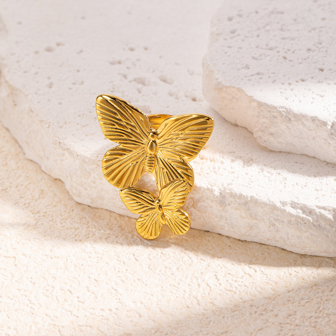 Golden Butterfly Ring