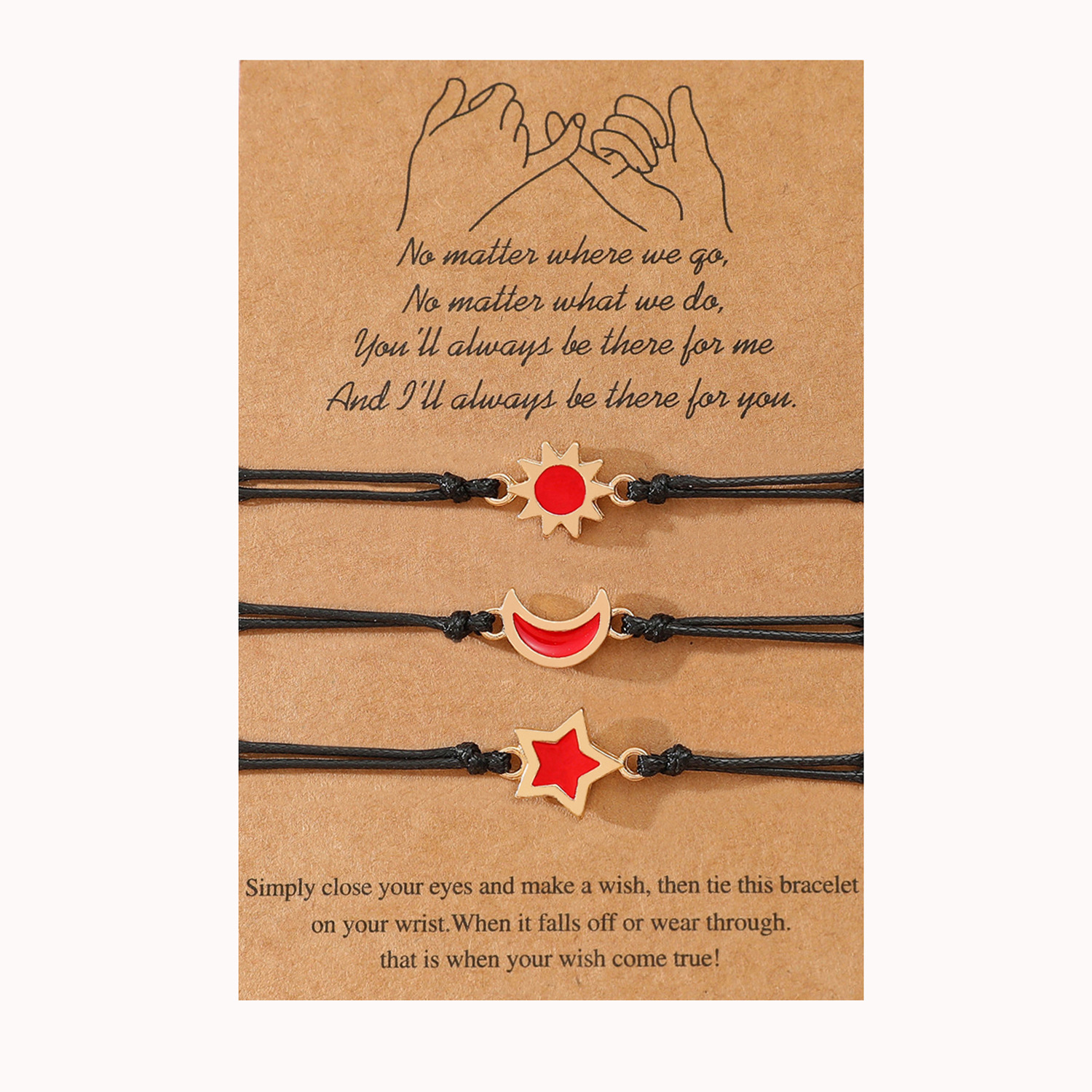 B00544 handle card red drip 3-piece set