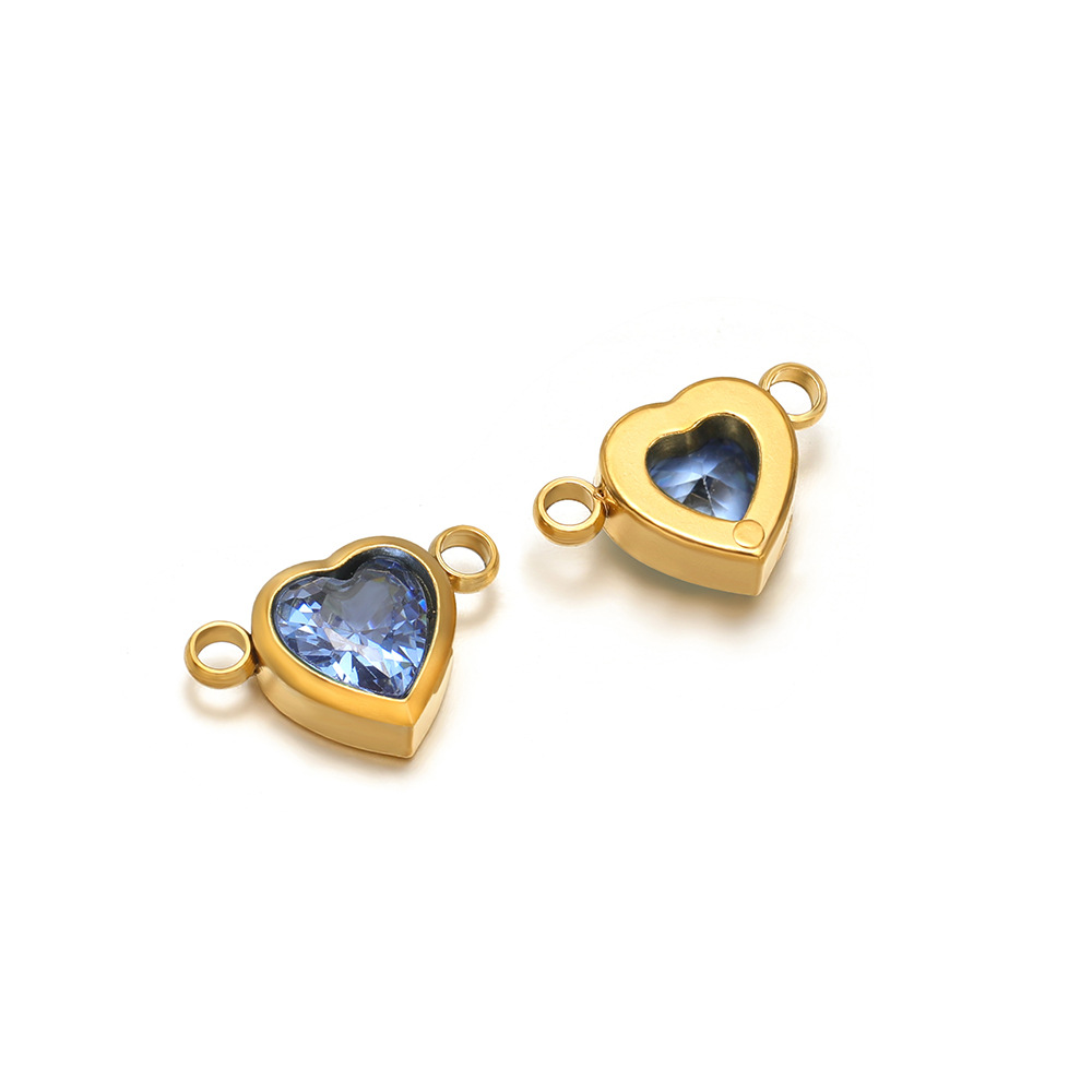 Gold double hole blue