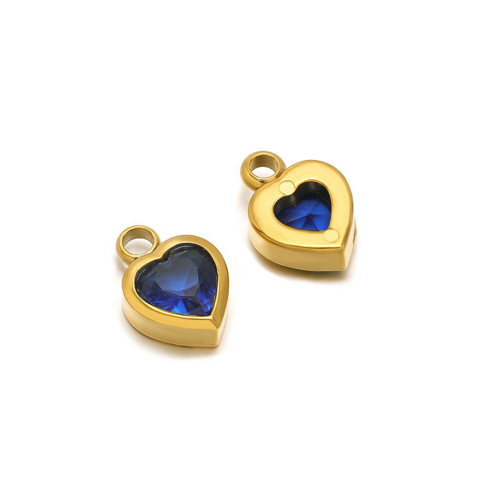 Golden single hole sapphire blue