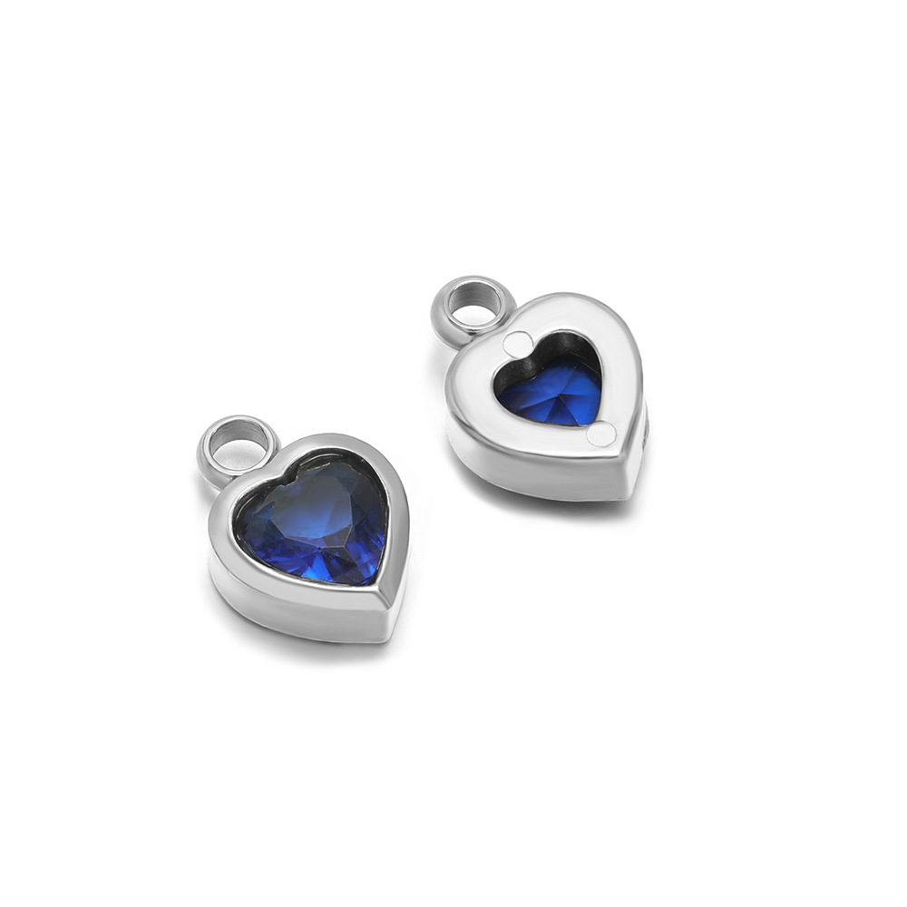 Steel color single hole sapphire blue