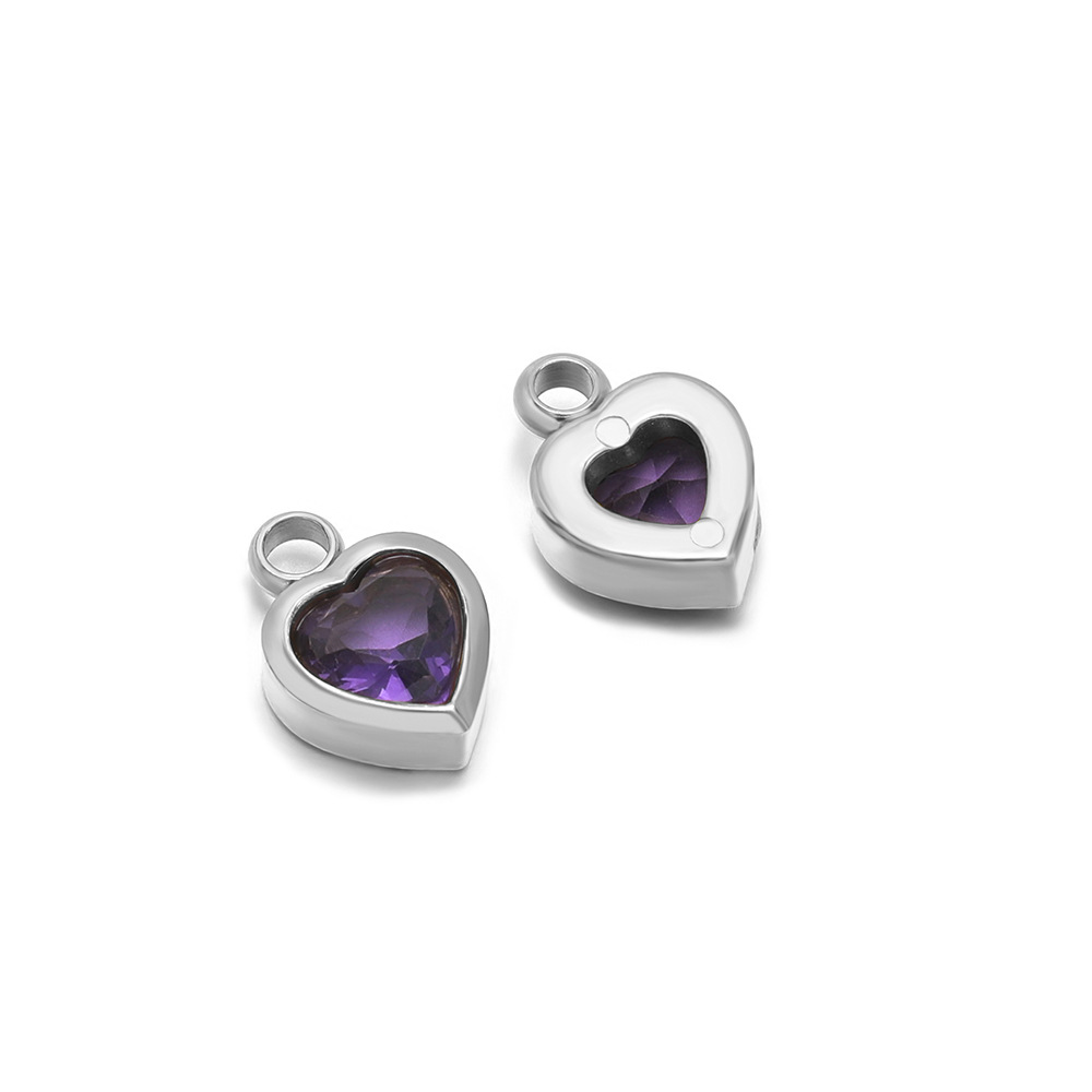 Steel color single hole dark purple