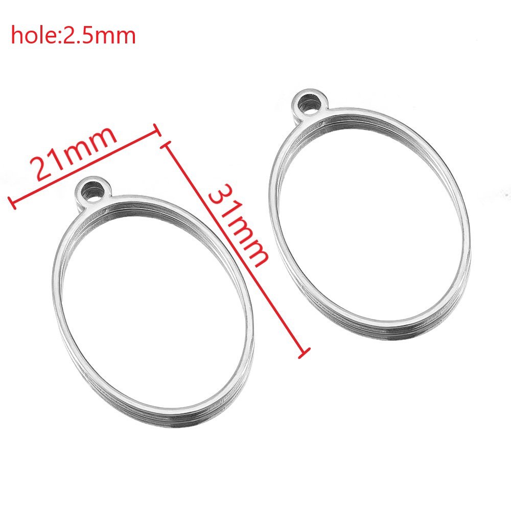 21×31mm oval-steel color