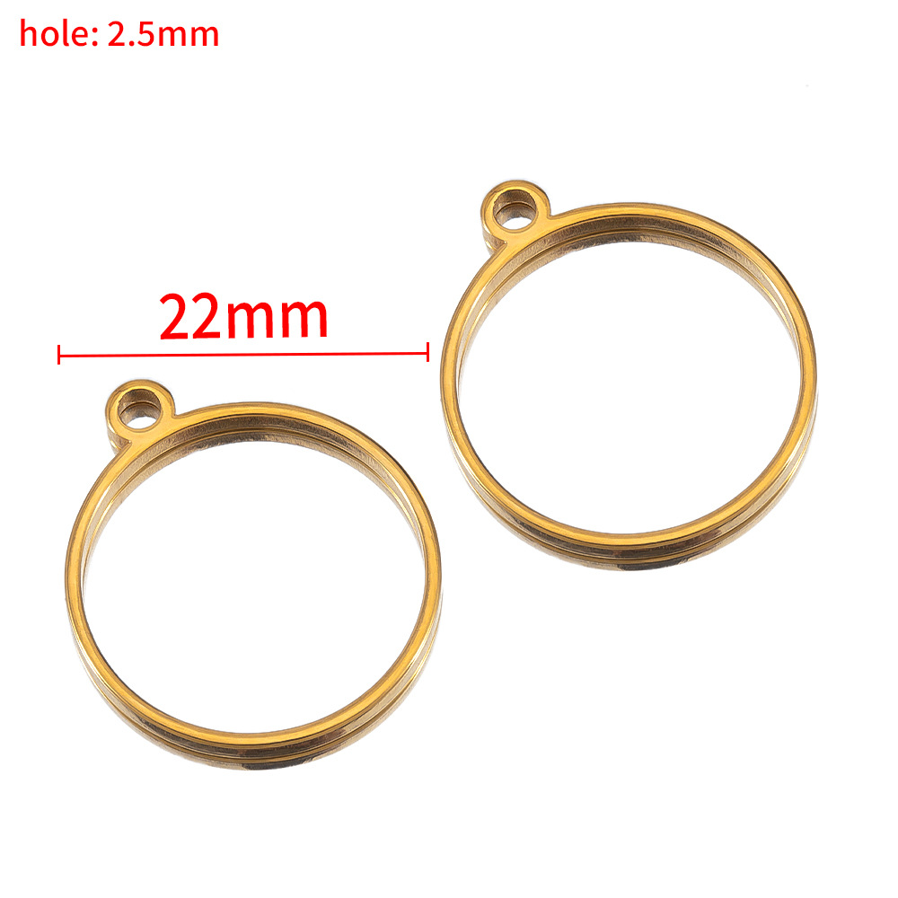 22mm round-gold