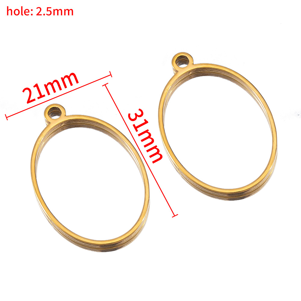 21×31mm oval-gold