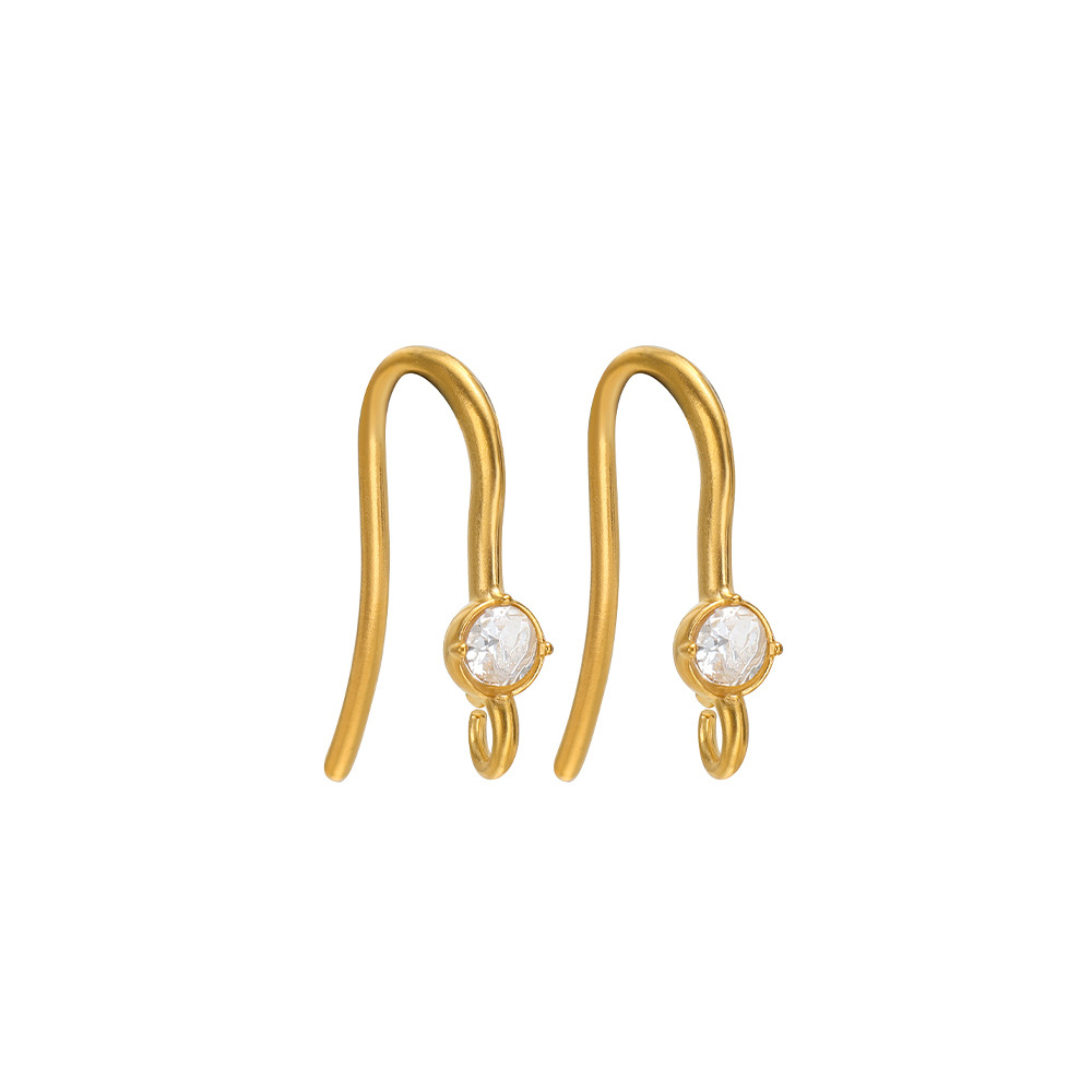 11.5*14mm ear hook dot round drill with 1.5mm hole in gold