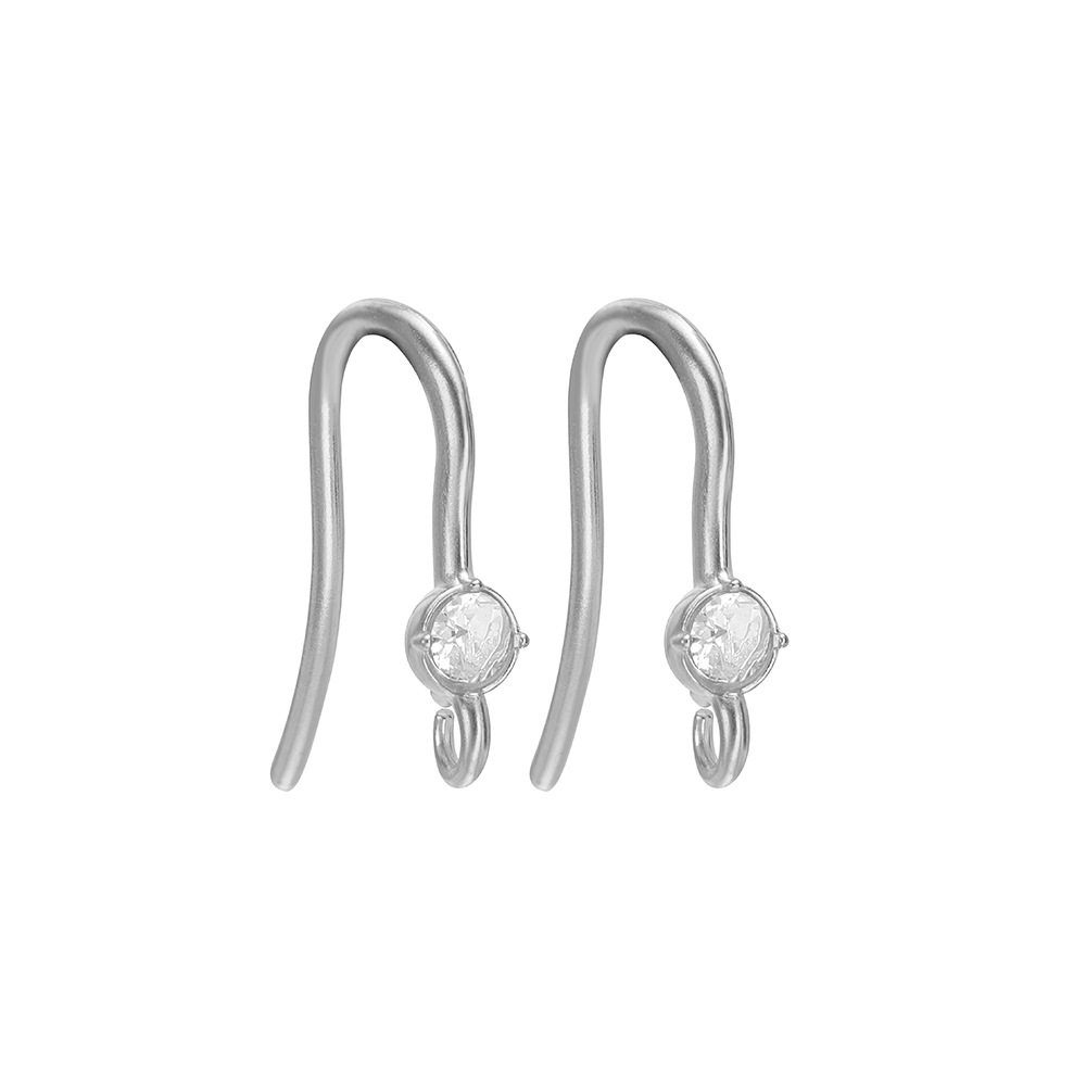 11.5*14mm ear hook dot round drill with 1.5mm hole inside steel color