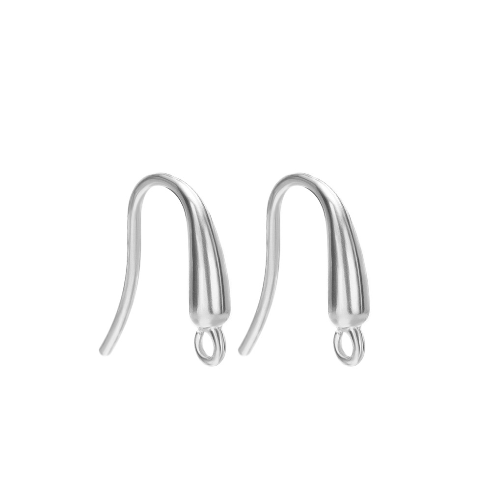 11.5*14mm glossy ear hook with 1.5mm hole in steel color