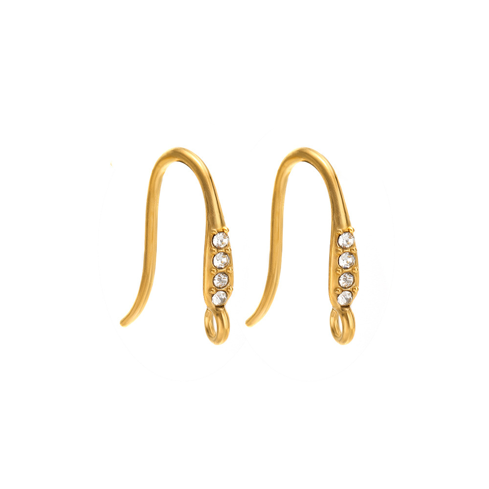 11.5*14mm ear hook dot single row 4 drills with 1.5mm hole inside gold