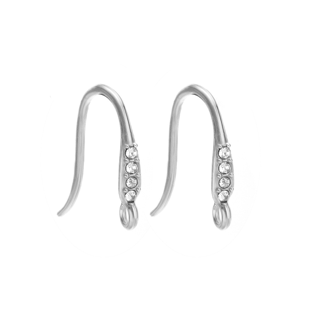 11.5*14mm ear hook dot single row 4 drills with 1.5mm hole inside steel color