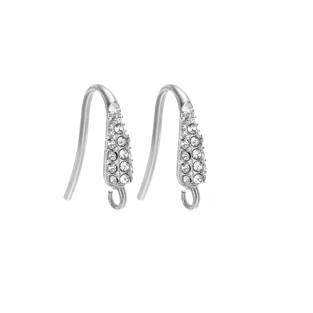 11.5*14mm ear hook points, three rows of 13 diamonds, 1.5mm hole inside, steel color