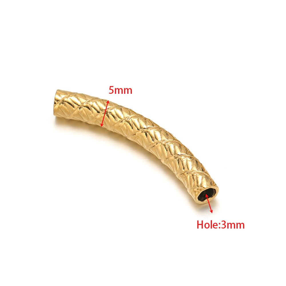 5mm gold elbow 32mm long inner 3mm hole ring pattern 07