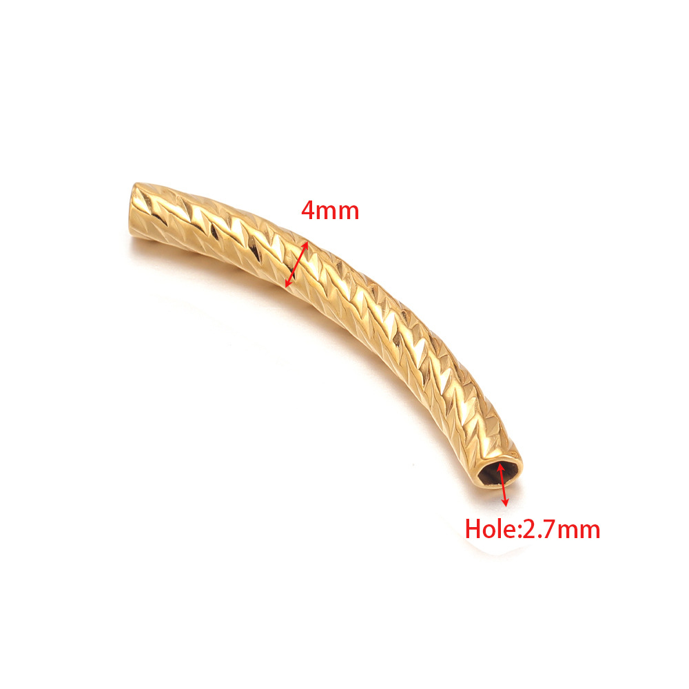 4mm gold elbow 32mm long 2.7mm hole cutting pattern 13