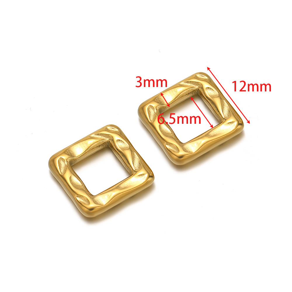 12mm hydraulic square frame 3mm wire diameter 6.5mm gold