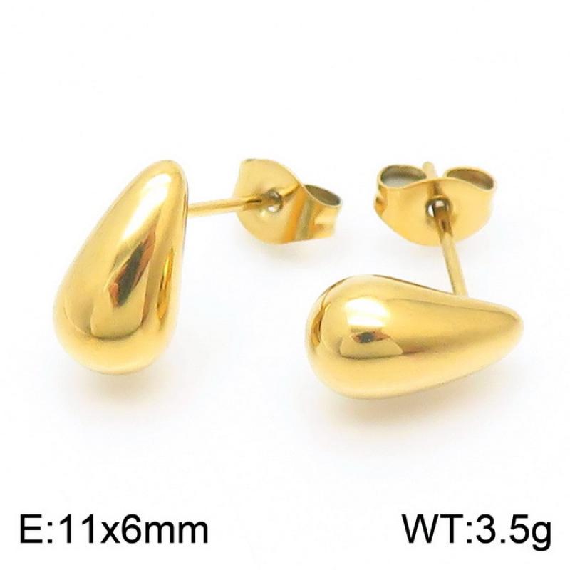 Gold Earrings KE110855-KFC