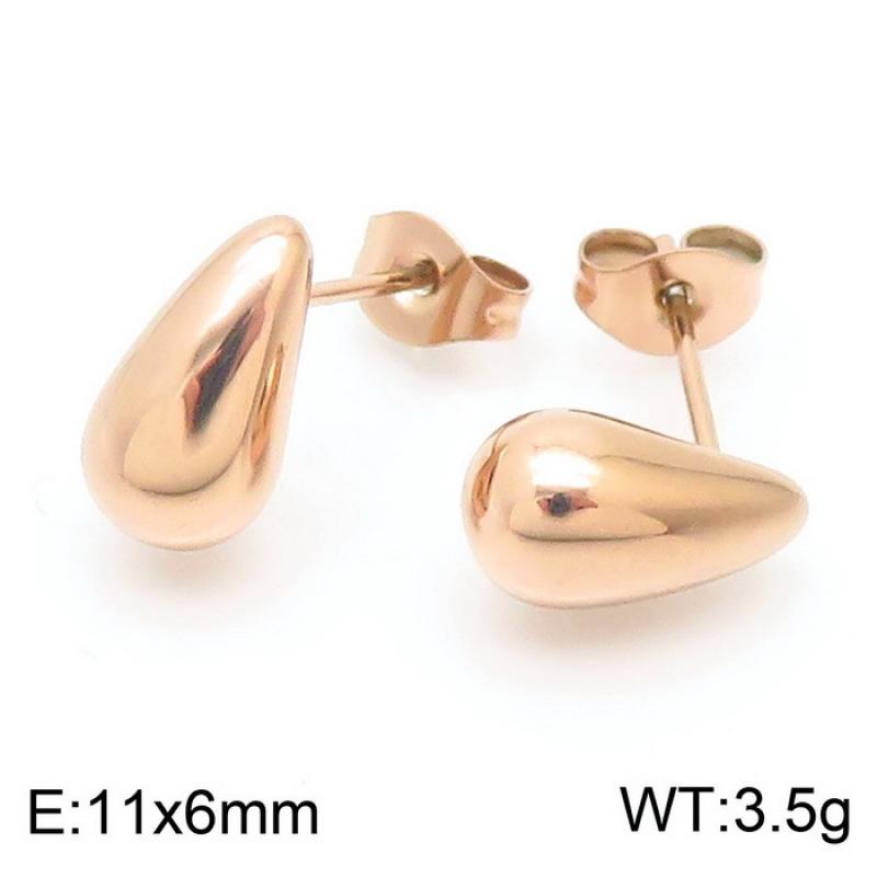 Rose gold earrings KE110856-KFC