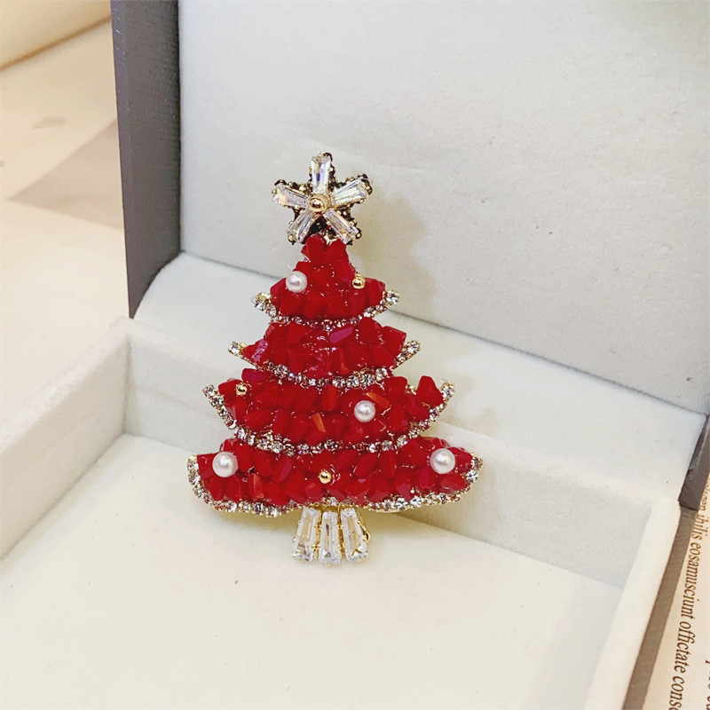 5.6*4.1cm red Christmas tree