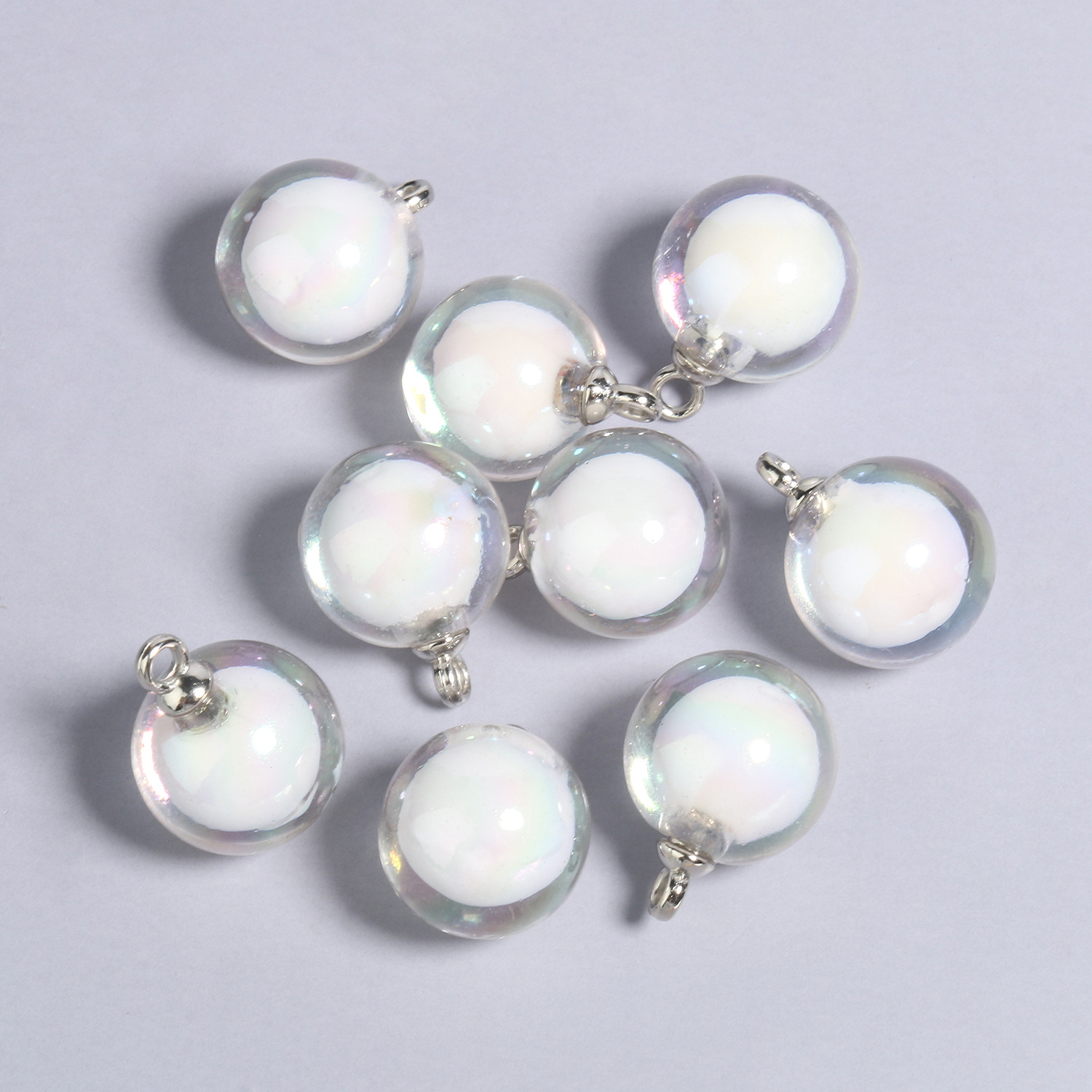 10 21x16mmab white round acrylic pendants