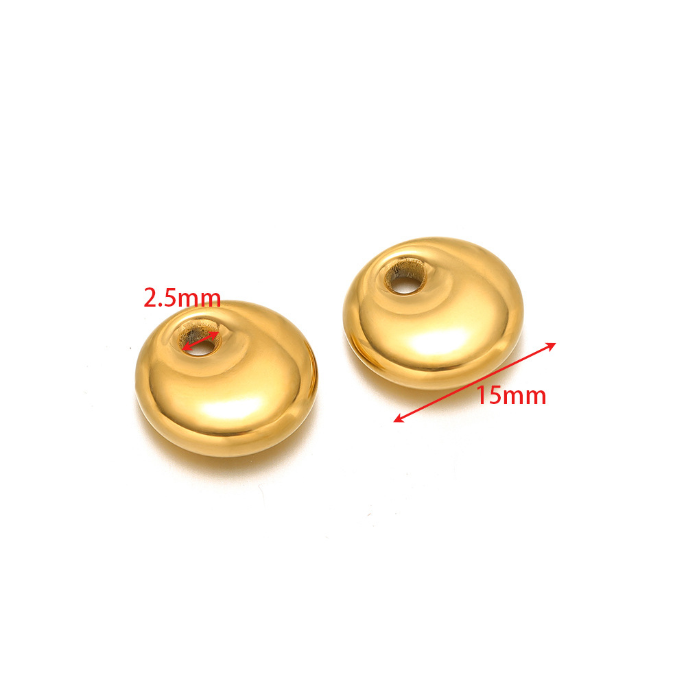 2.5mm hole in 15mm oil-pressed round cake, gold