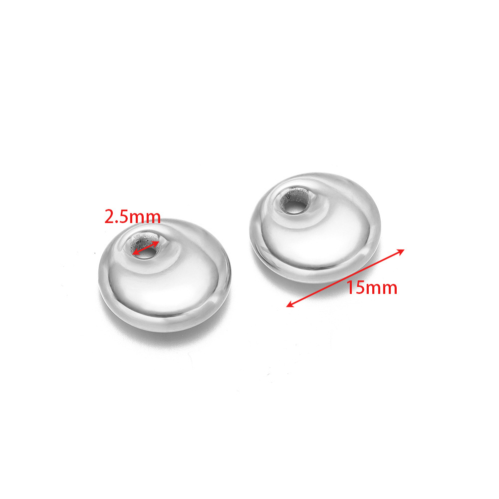 2.5mm hole in 15mm hydraulic round cake steel color