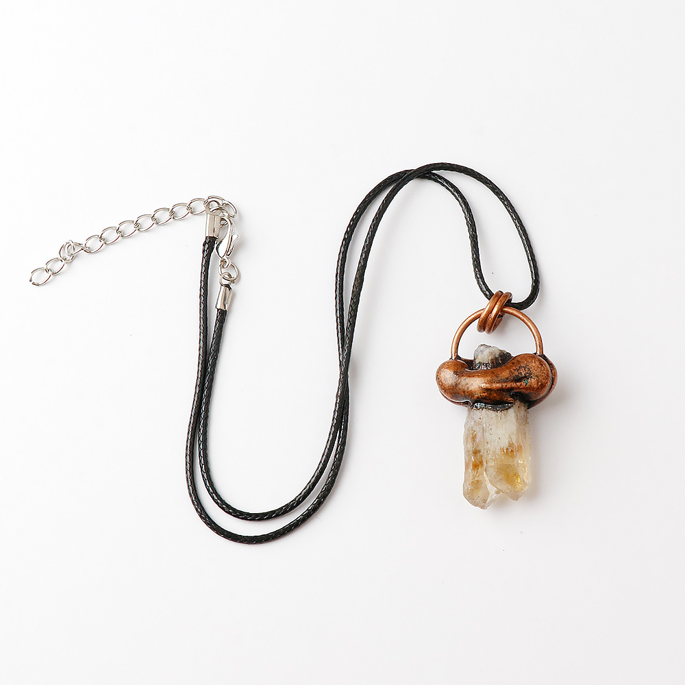 Citrine (comes with leather rope)