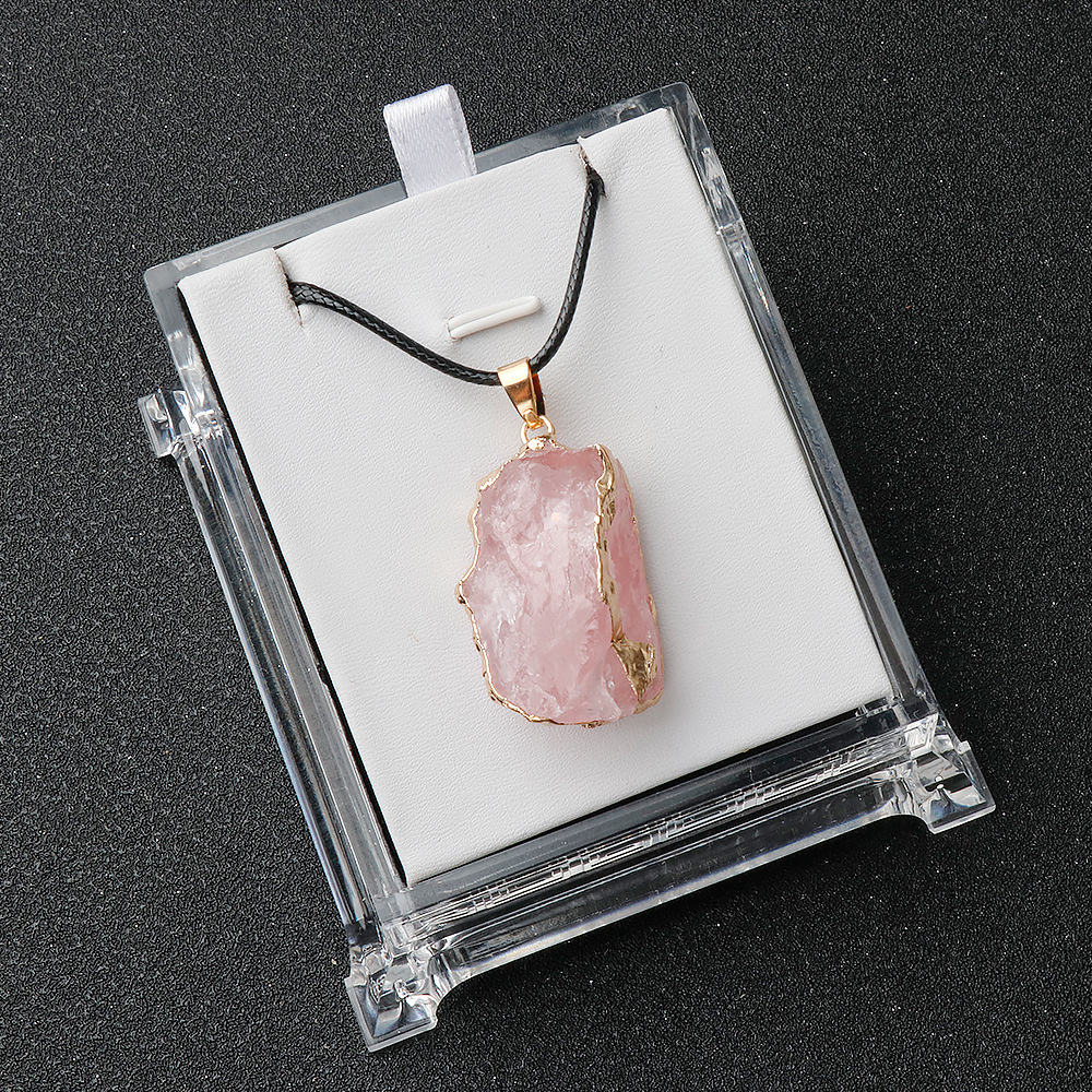 Rose quartz (comes with leather rope)