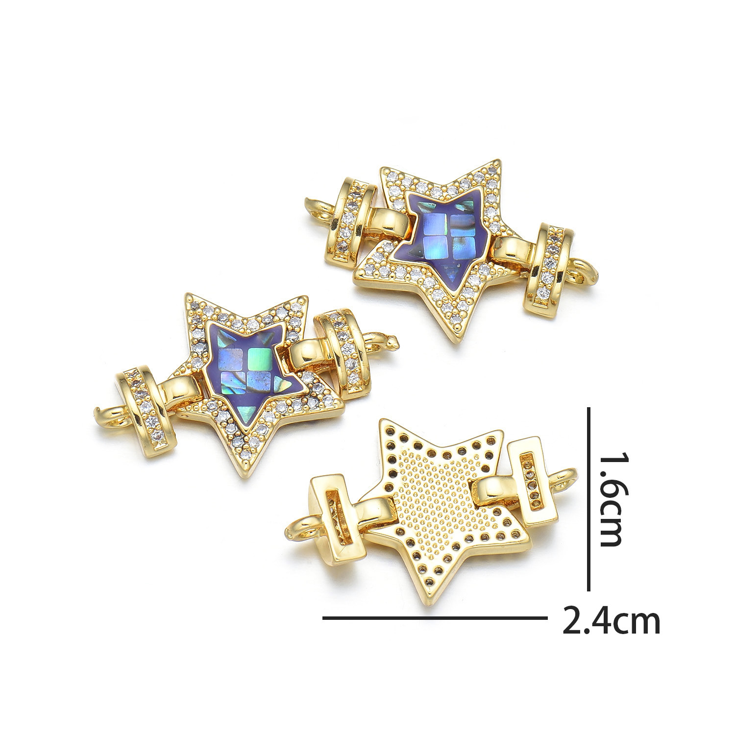 Star pearl buckle (blue)