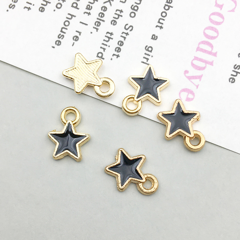 1 small black dripping five-pointed star 7*8mm-0.2g-12024